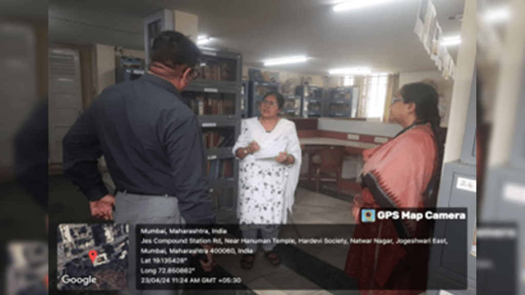 Library audit was organized Mrs. Swati Phadke, Librarian from I Y College